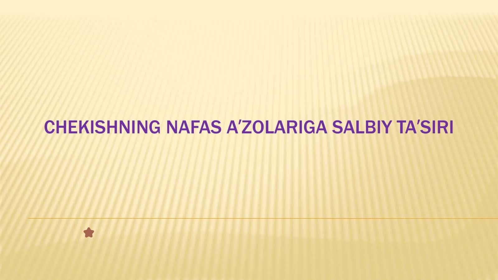 Chekishning nafasaʼzolariga salbiy taʼsiri