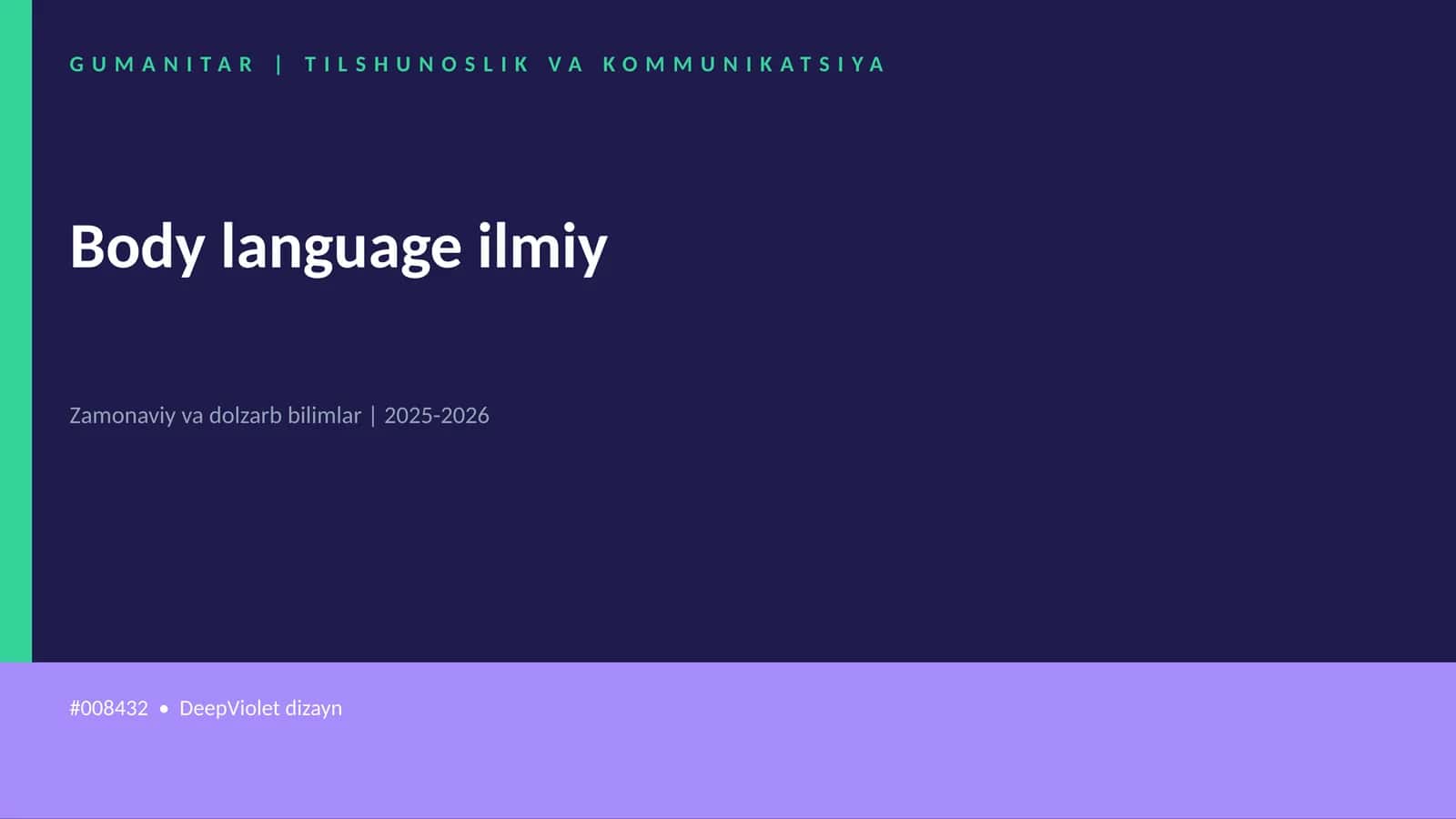 Body language ilmiy