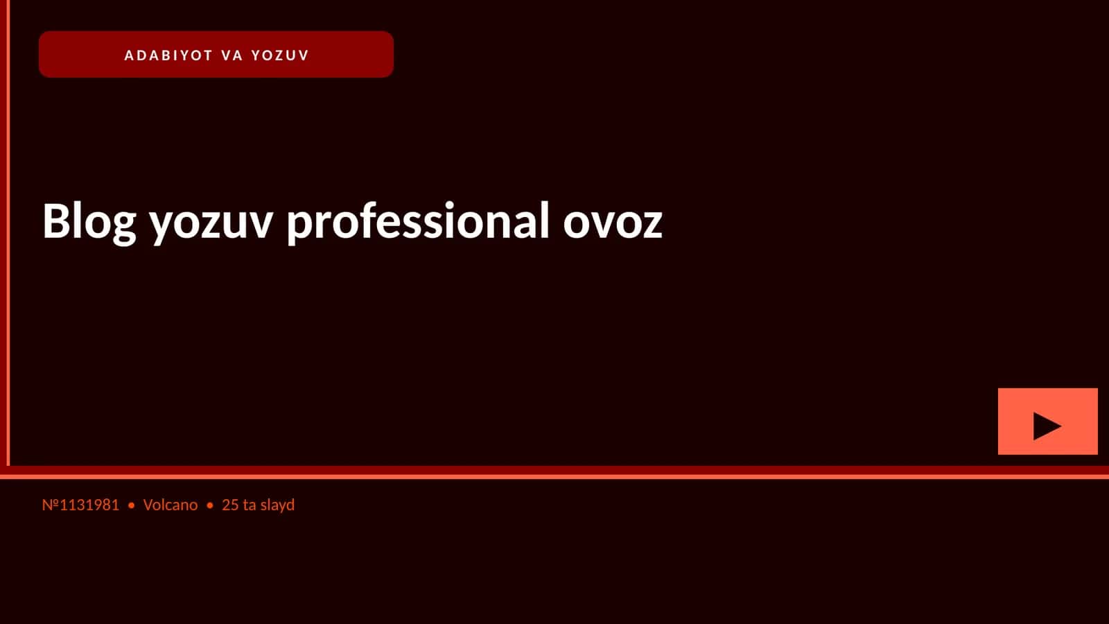 Blog yozuv professional ovoz