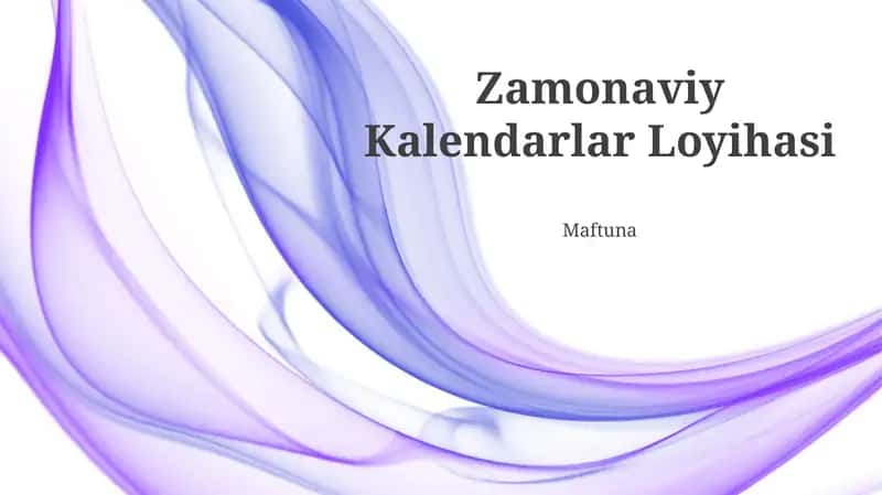 Zamonaviy Kalendarlar Loyihasi
