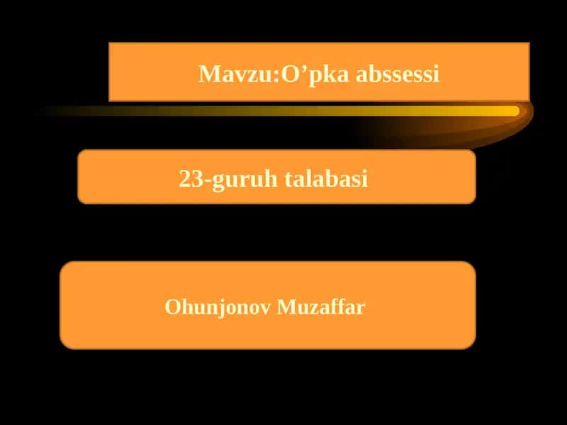 O’pka abssessi