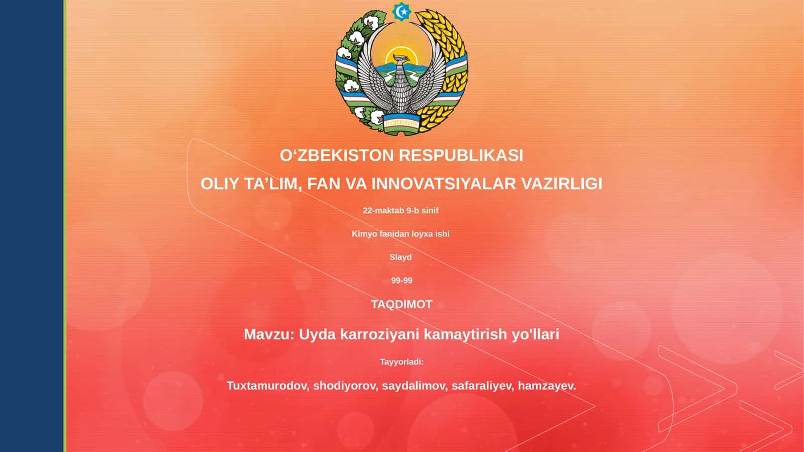 Uyda karroziyani kamaytirish yo'llari