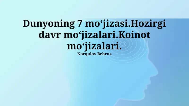 Olam Mo'jizalari