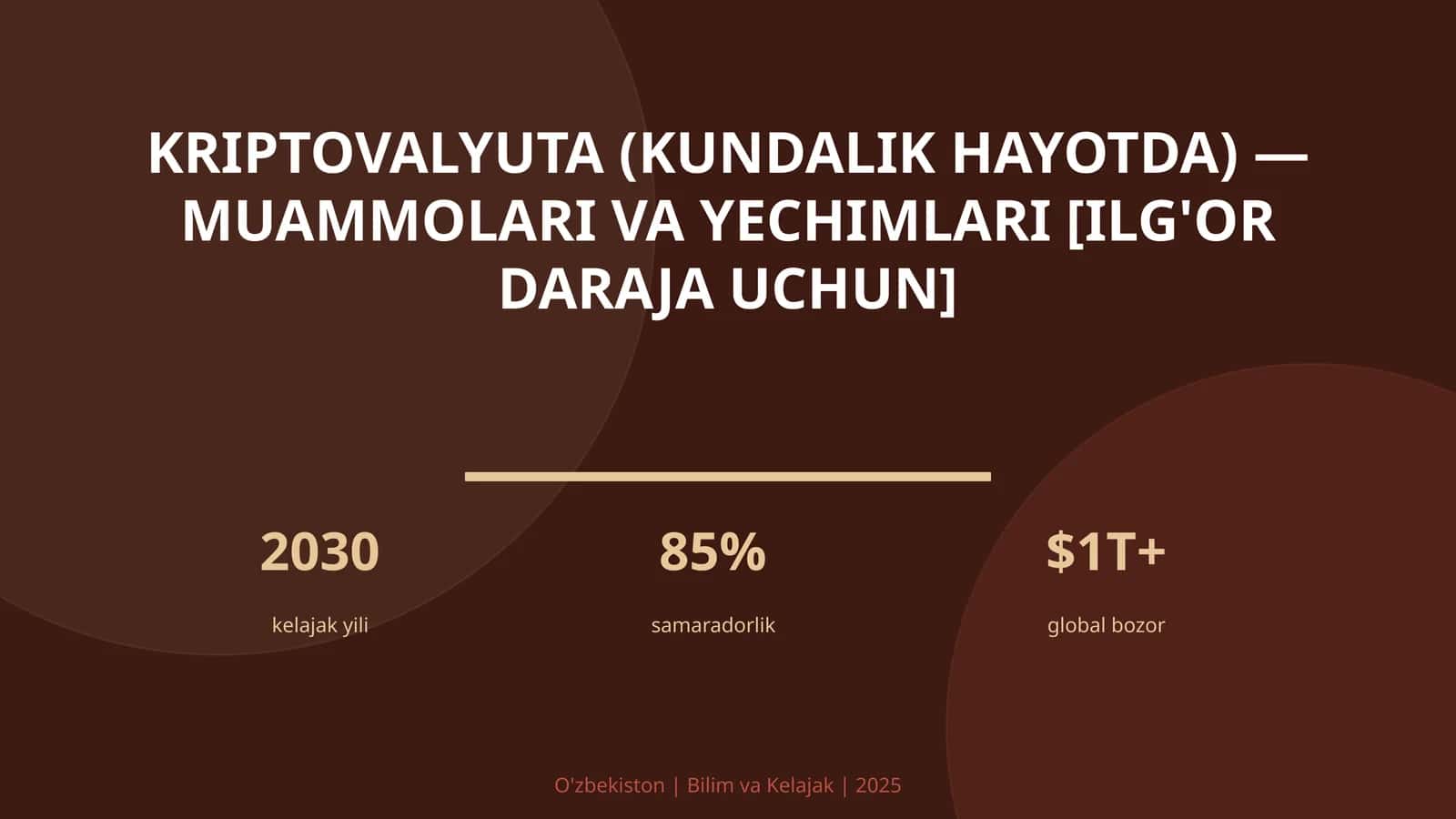 Kriptovalyuta (kundalik hayotda) — muammolari va yechimlari [ilg'or daraja uchun]