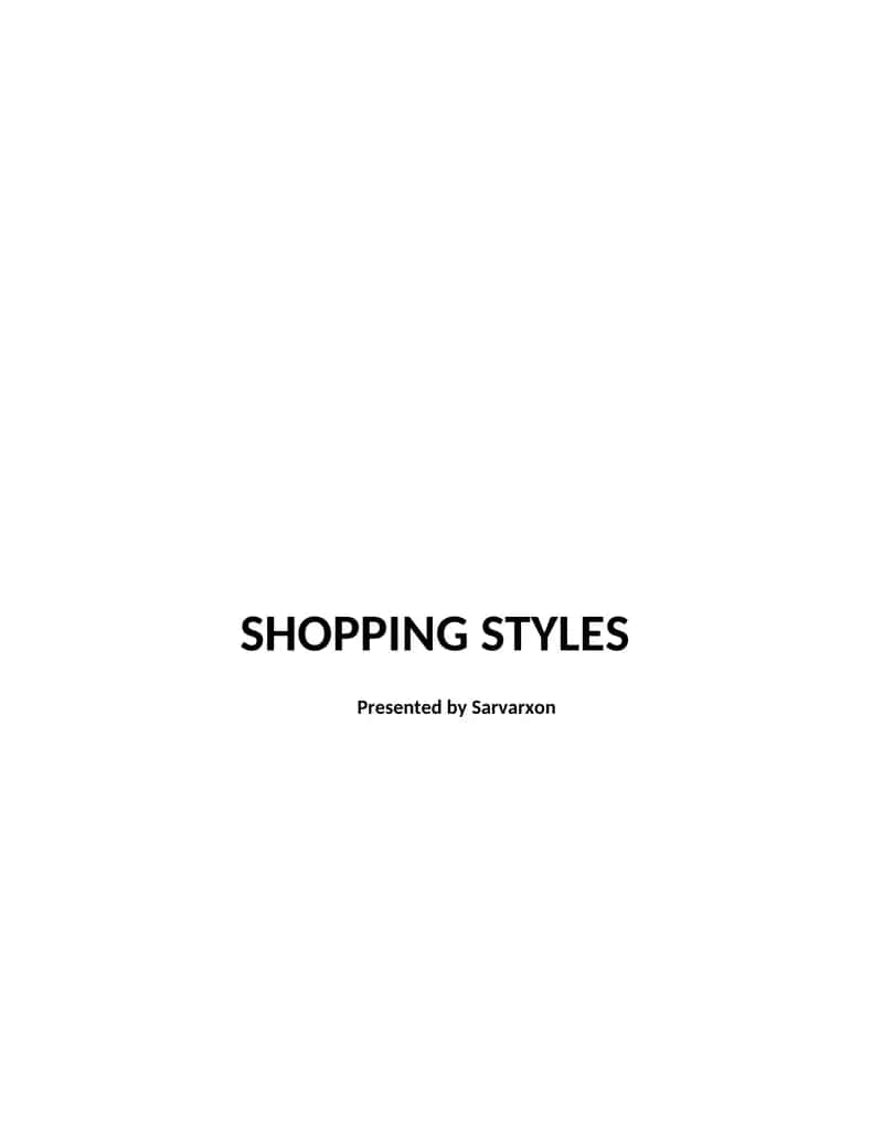 SHOPPING STYLES presentatsiya