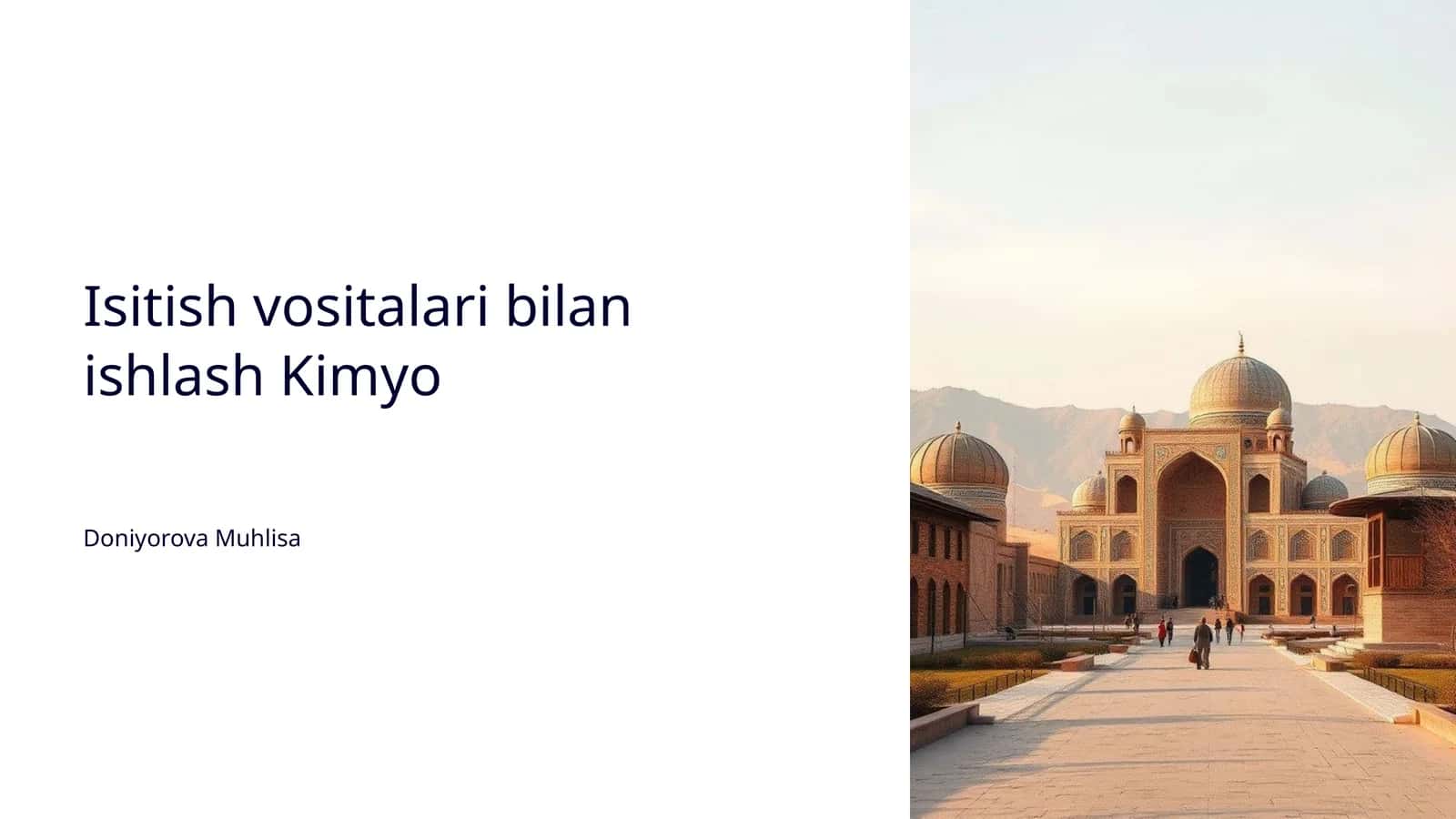 Isitish vositalari bilan ishlash Kimyo