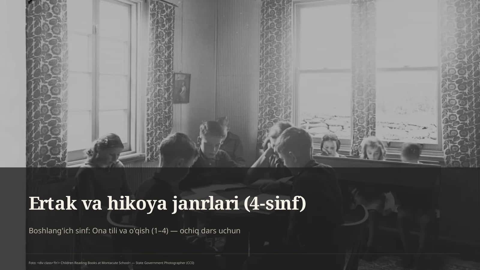 Ertak va hikoya janrlari (4-sinf)