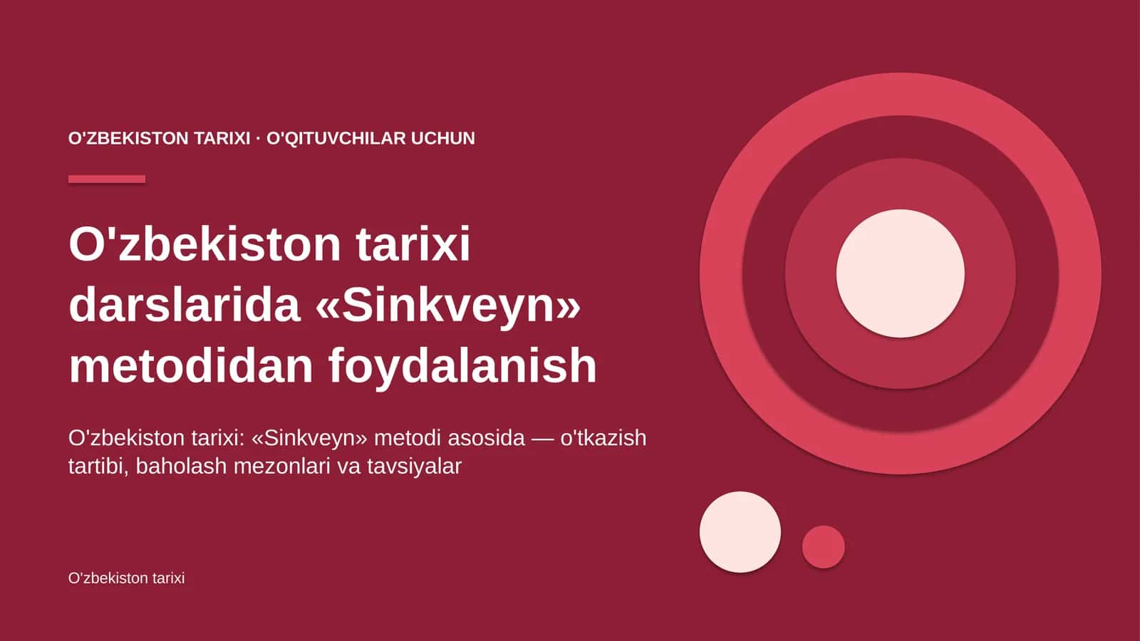 o'zbekiston tarixi darslarida sinkveyn metodidan foydalanish 1693