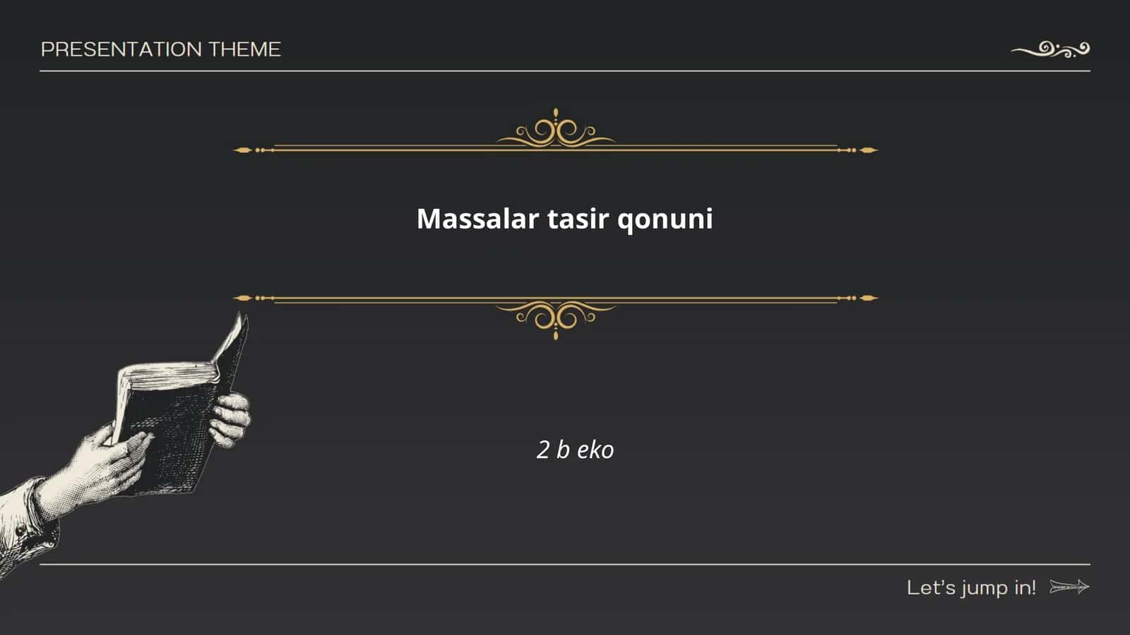 Massalar tasir qonuni