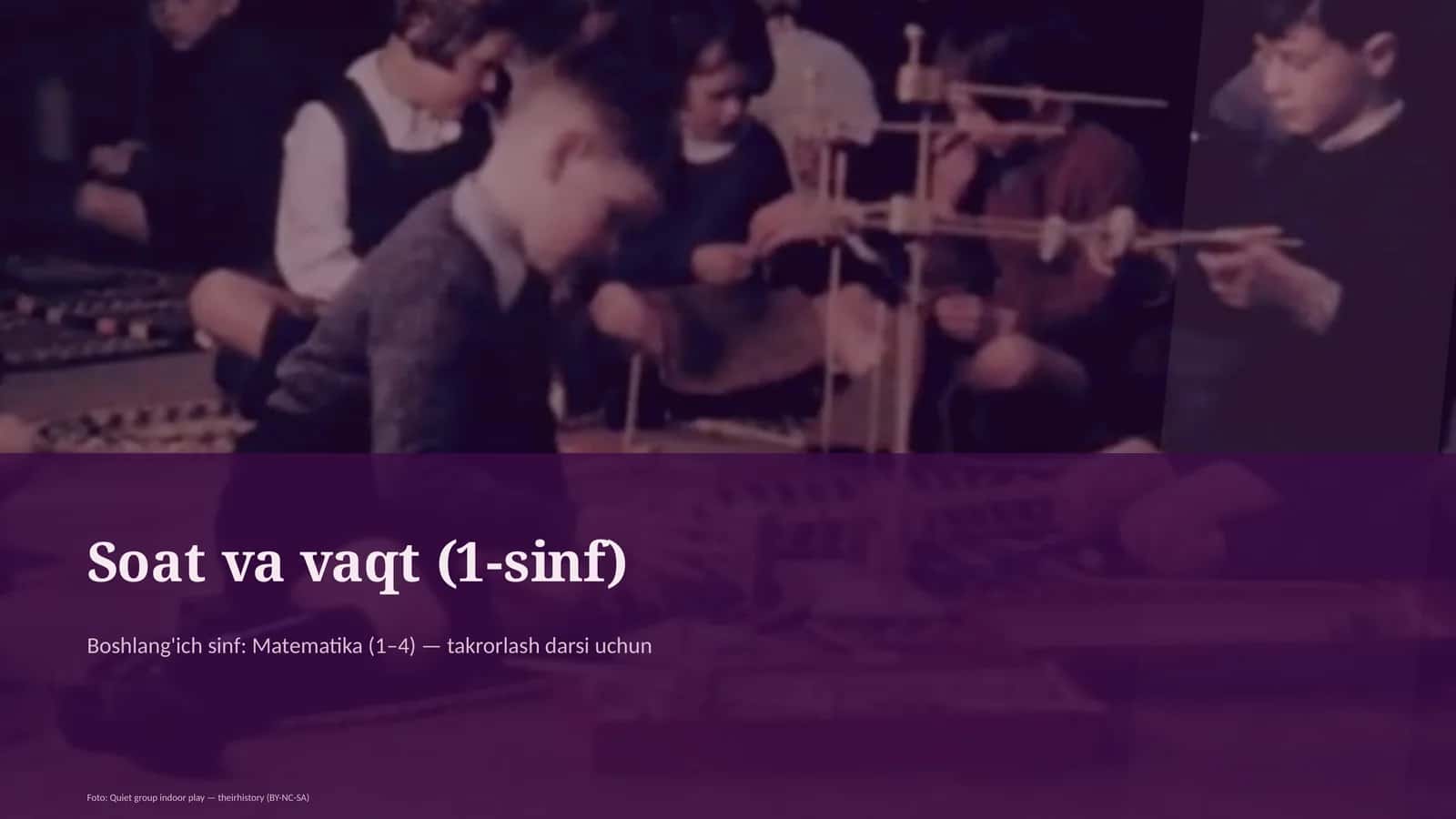 Soat va vaqt (1-sinf)