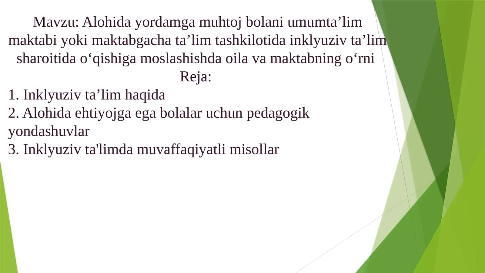 Alohida yordamga muhtoj bolani umumta’lim maktabi yoki maktabgacha ta’lim tashkilotida inklyuziv ta’lim sharoitida o‘qishiga moslashishda oila va maktabning o‘rni