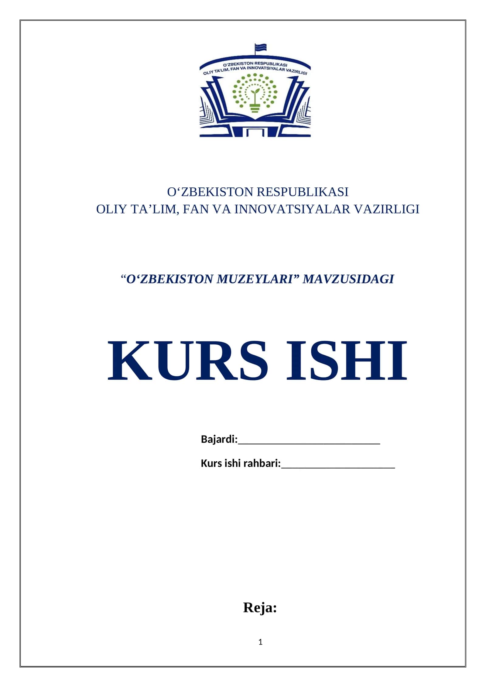 O‘ZBEKISTON MUZEYLARI