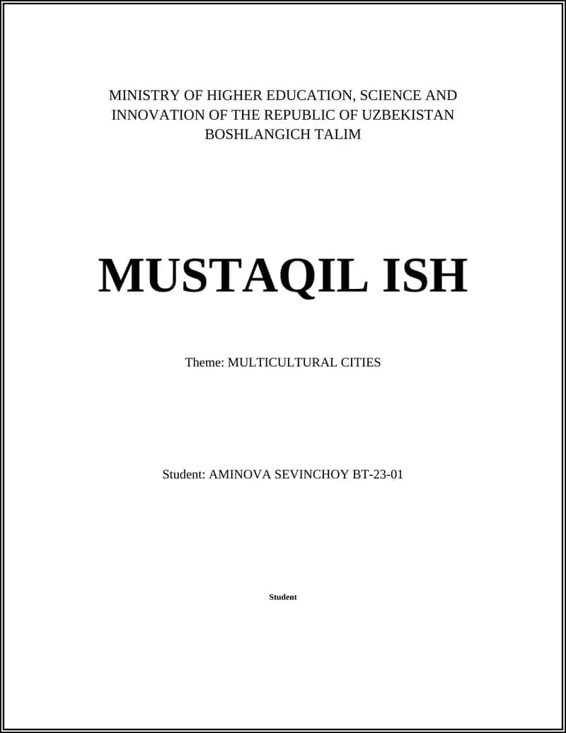 BOSHLANGICH TALIM