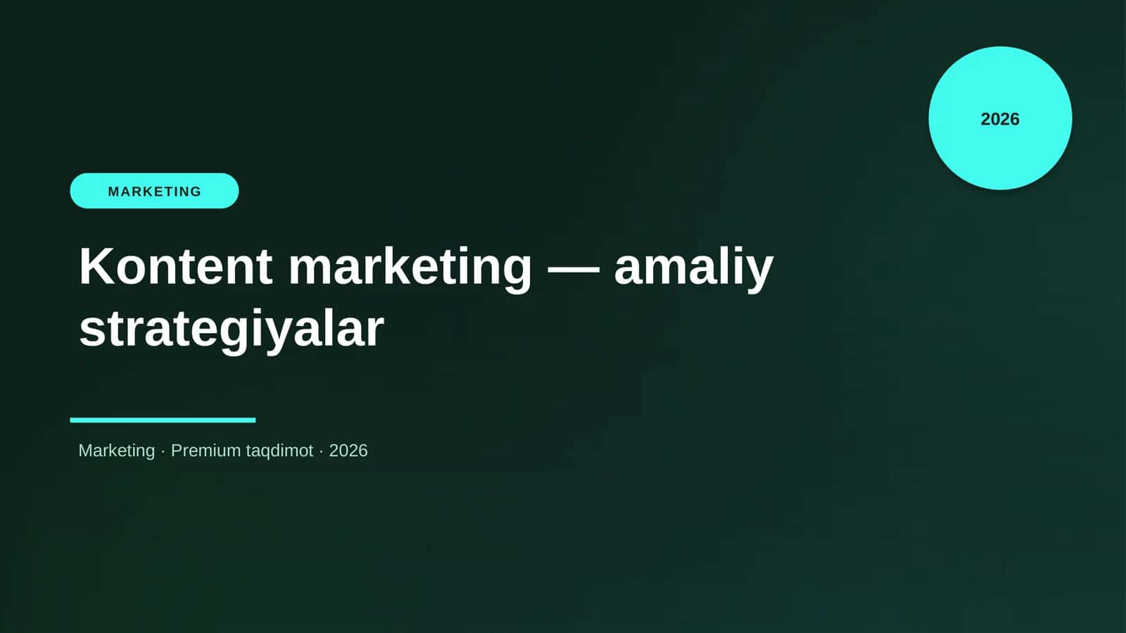 Kontent marketing — amaliy strategiyalar
