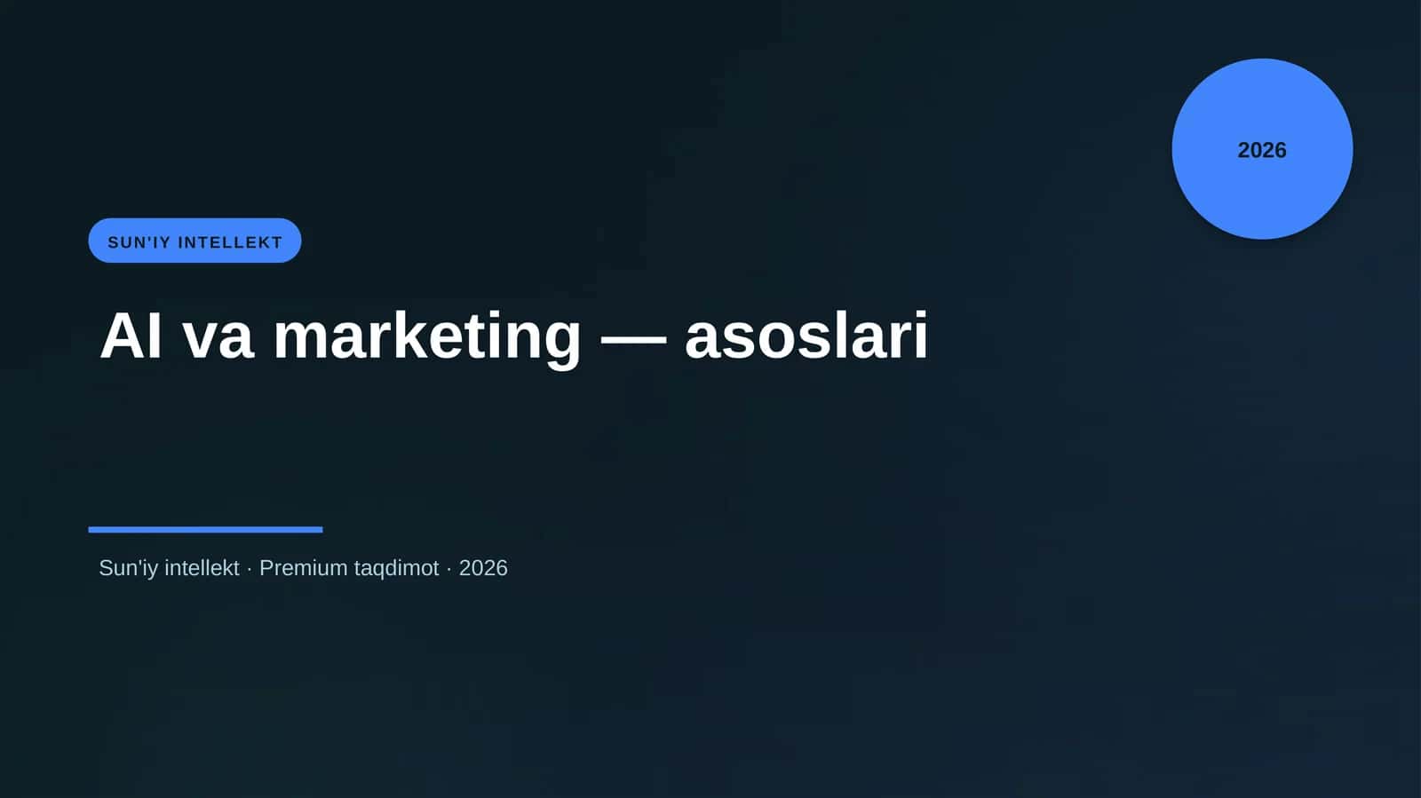 AI va marketing — asoslari