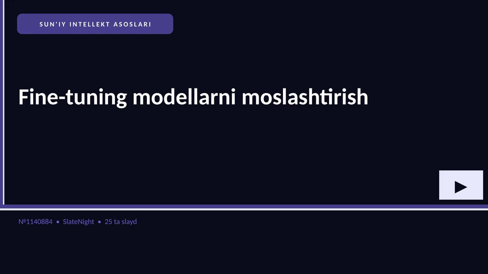 SUN'IY INTELLEKT ASOSLARI