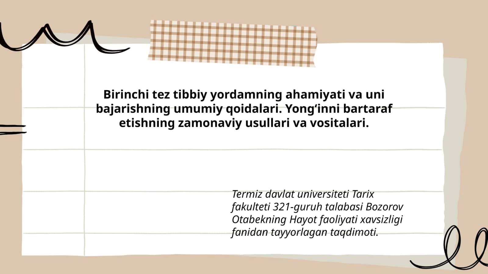Hayot faoliyati xavsizligi