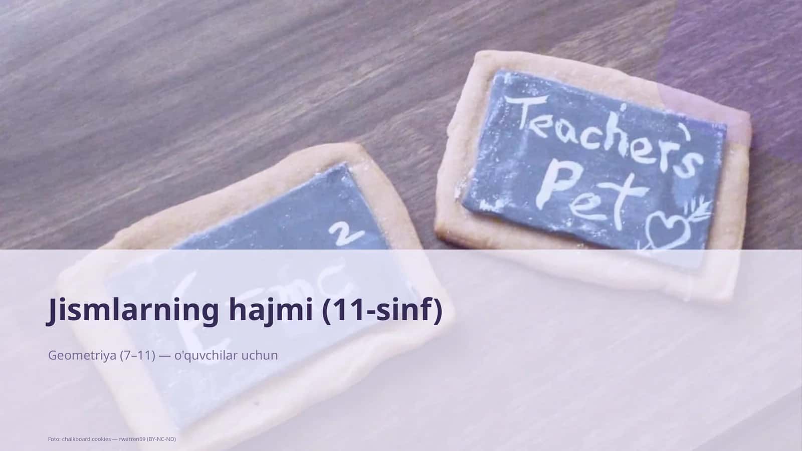 Jismlarning hajmi (11-sinf)