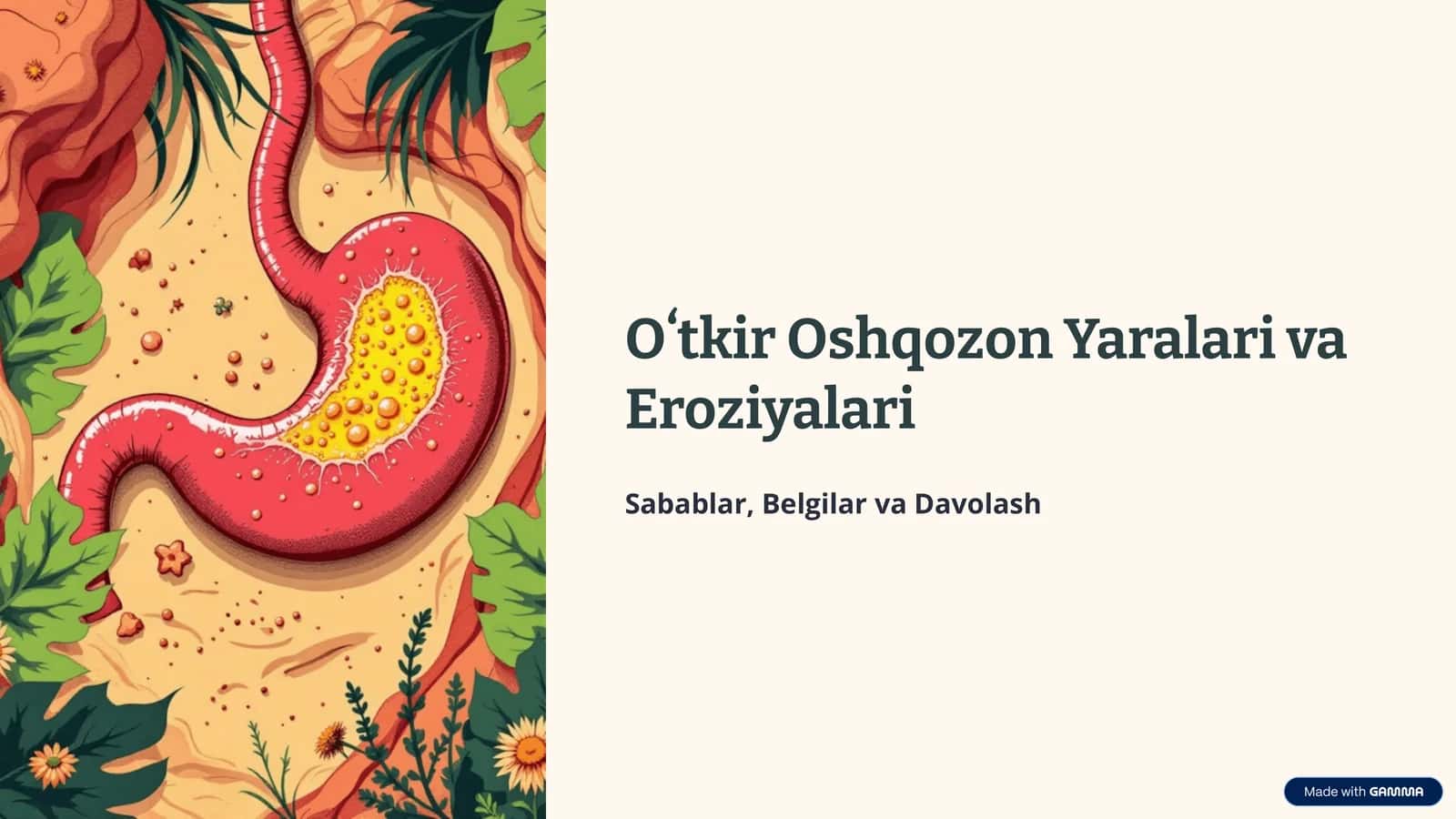o'tkir oshqozon yaralari
