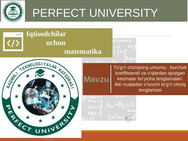Iqtisodchilar uchun matematika