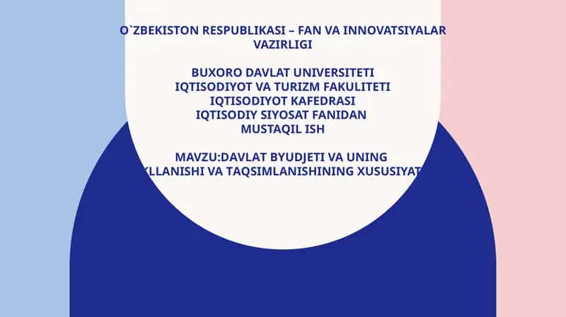 Davlat byudjeti 1