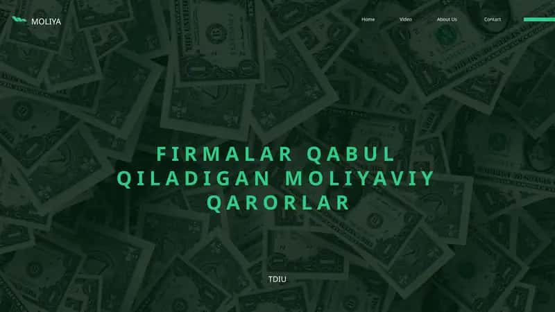 firmalar qabul qiladigan moliyaviy qarorlar