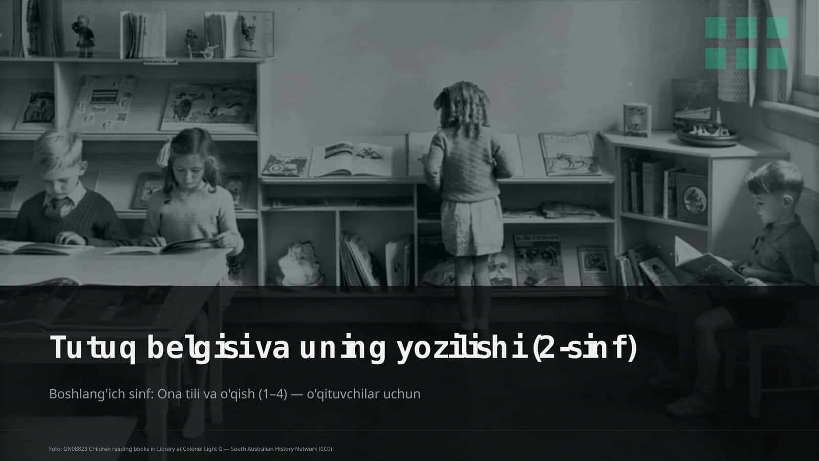 Tutuq belgisi va uning yozilishi (2-sinf)
