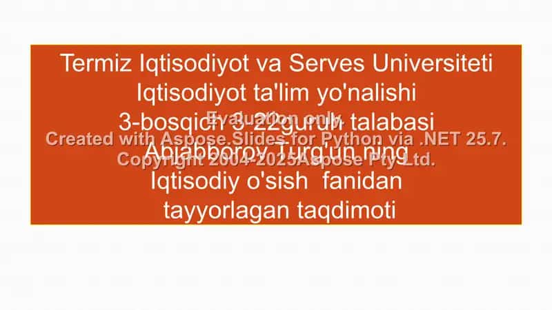 Iqtisodiy O'sish