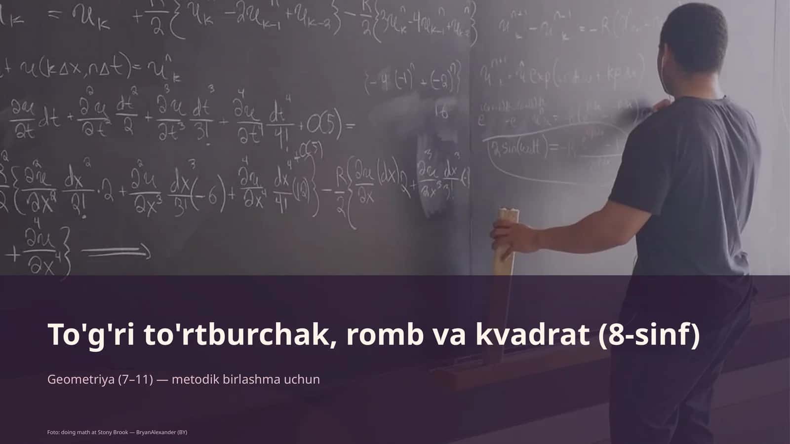 To'g'ri to'rtburchak, romb va kvadrat (8-sinf)
