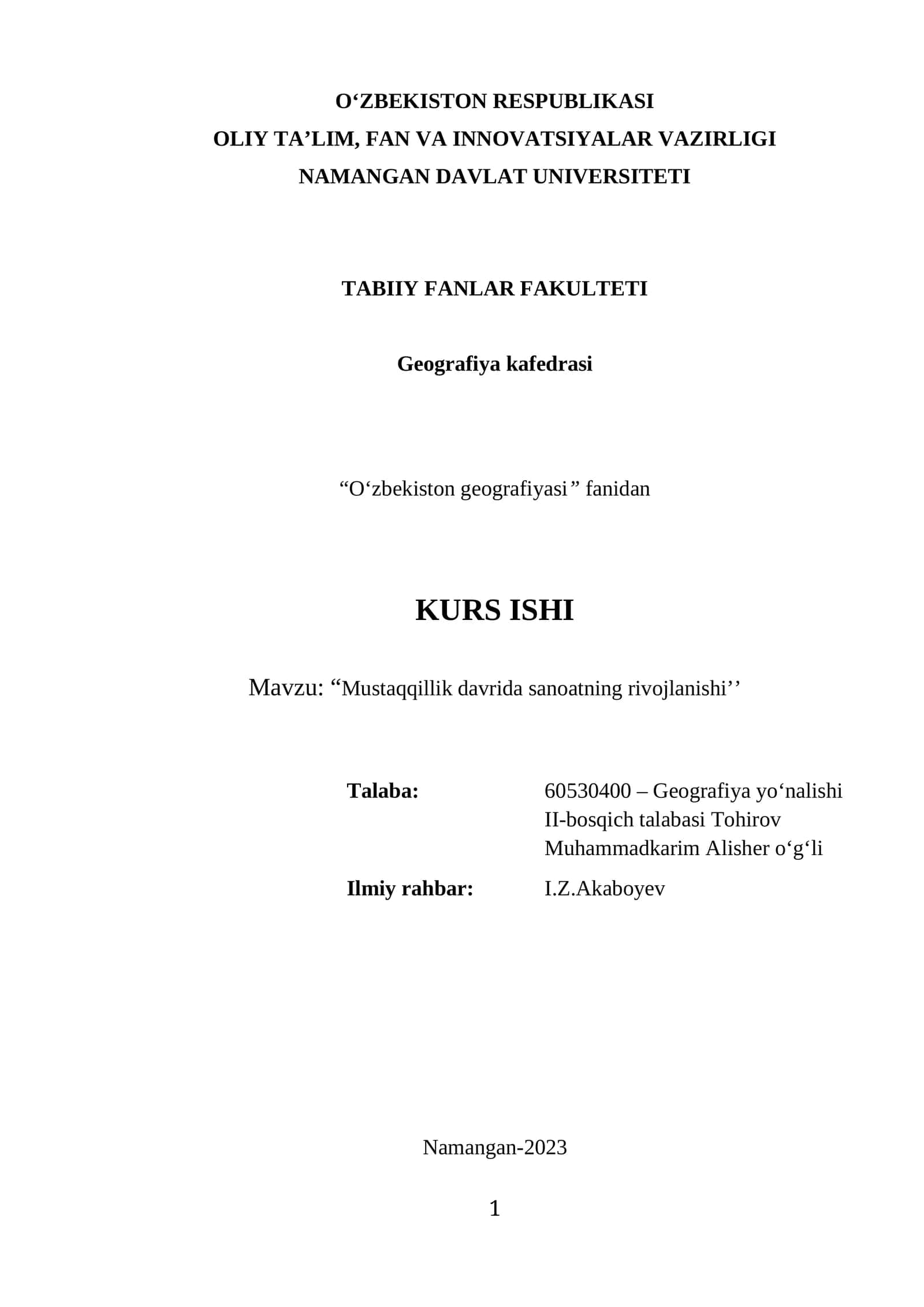 O‘zbekiston geografiyasi 1