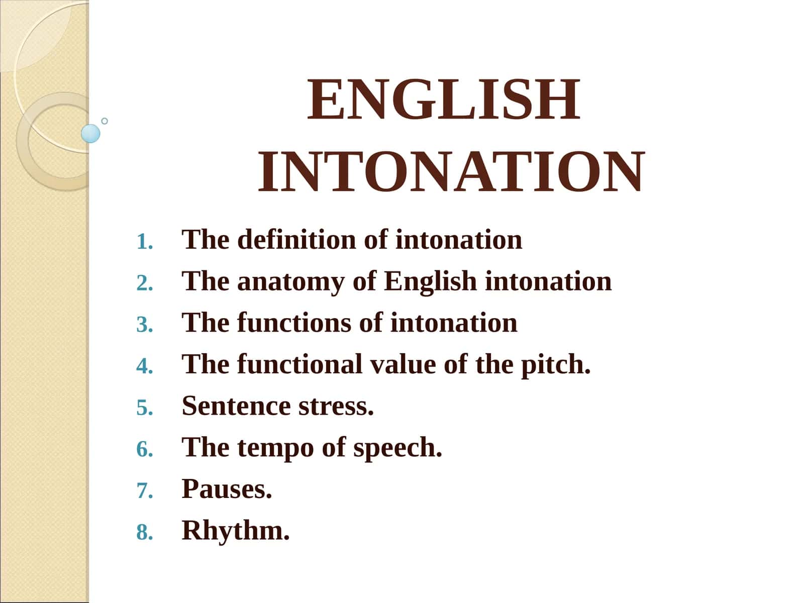 ENGLISH INTONATION