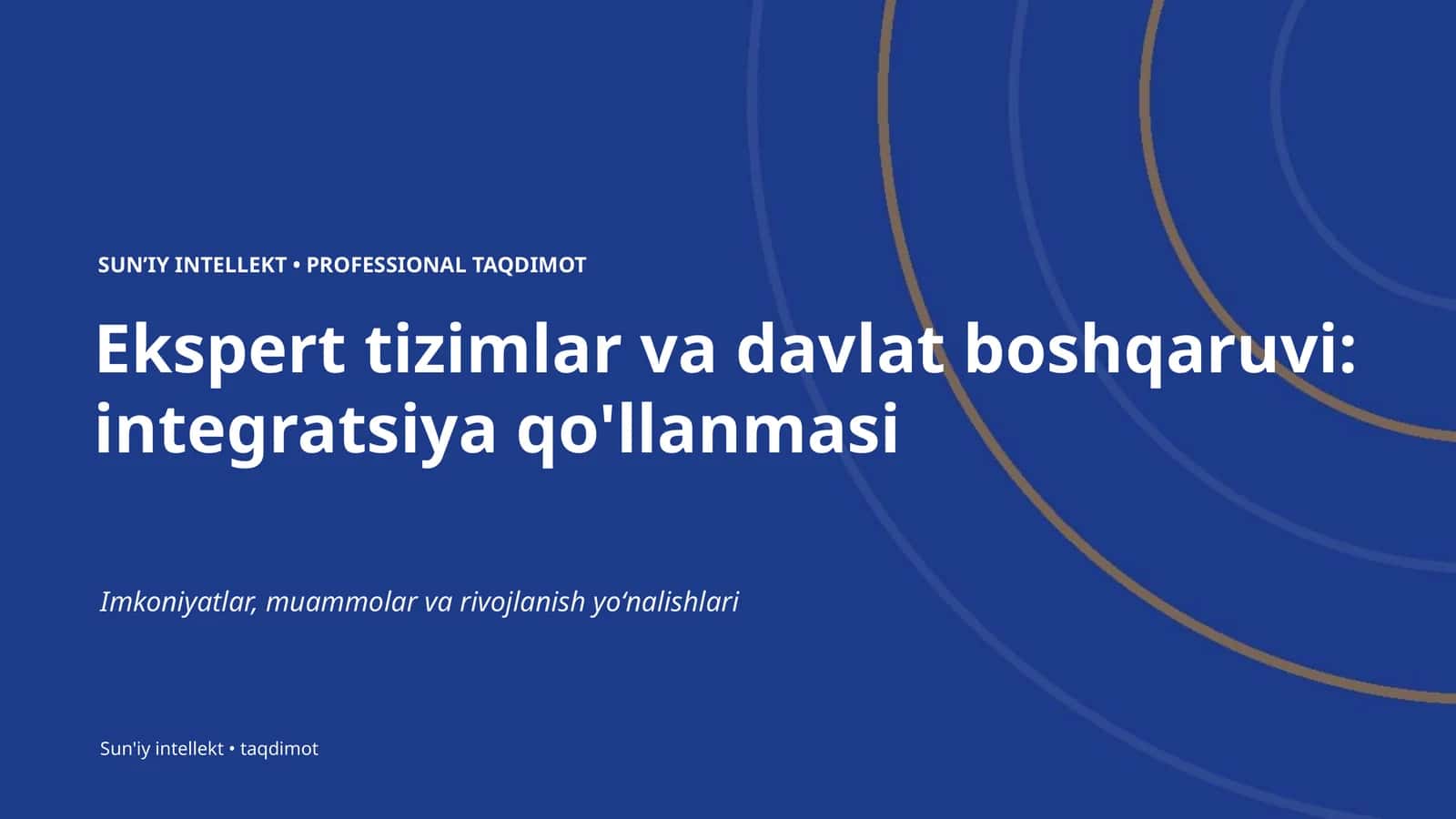 Ekspert tizimlar va davlat boshqaruvi: integratsiya qo'llanmasi