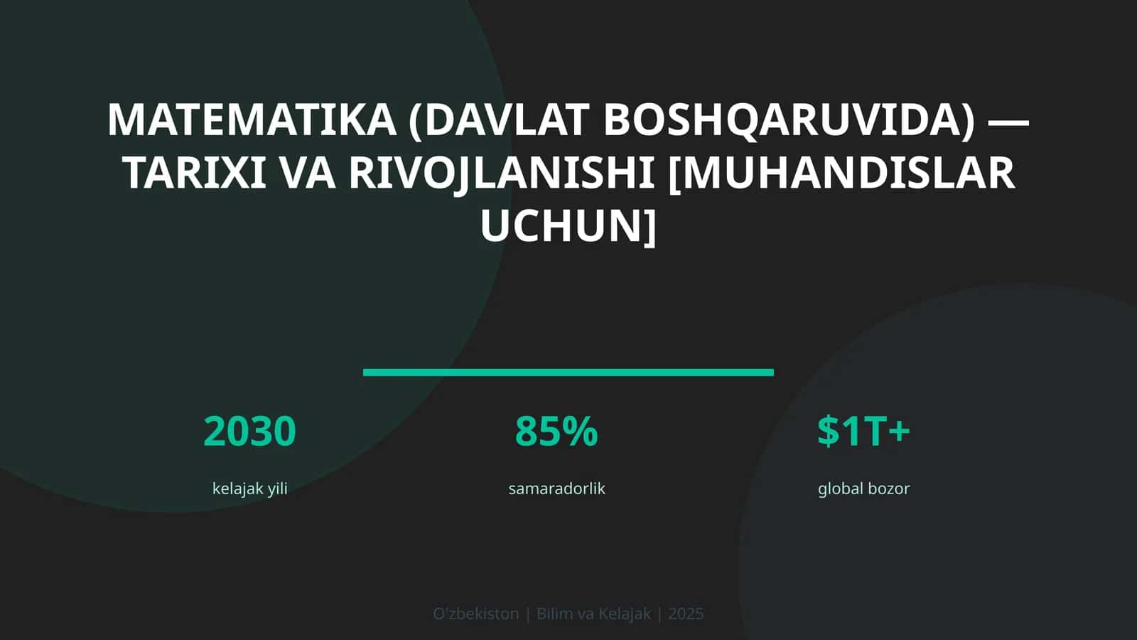 Matematika (davlat boshqaruvida) — tarixi va rivojlanishi [muhandislar uchun]
