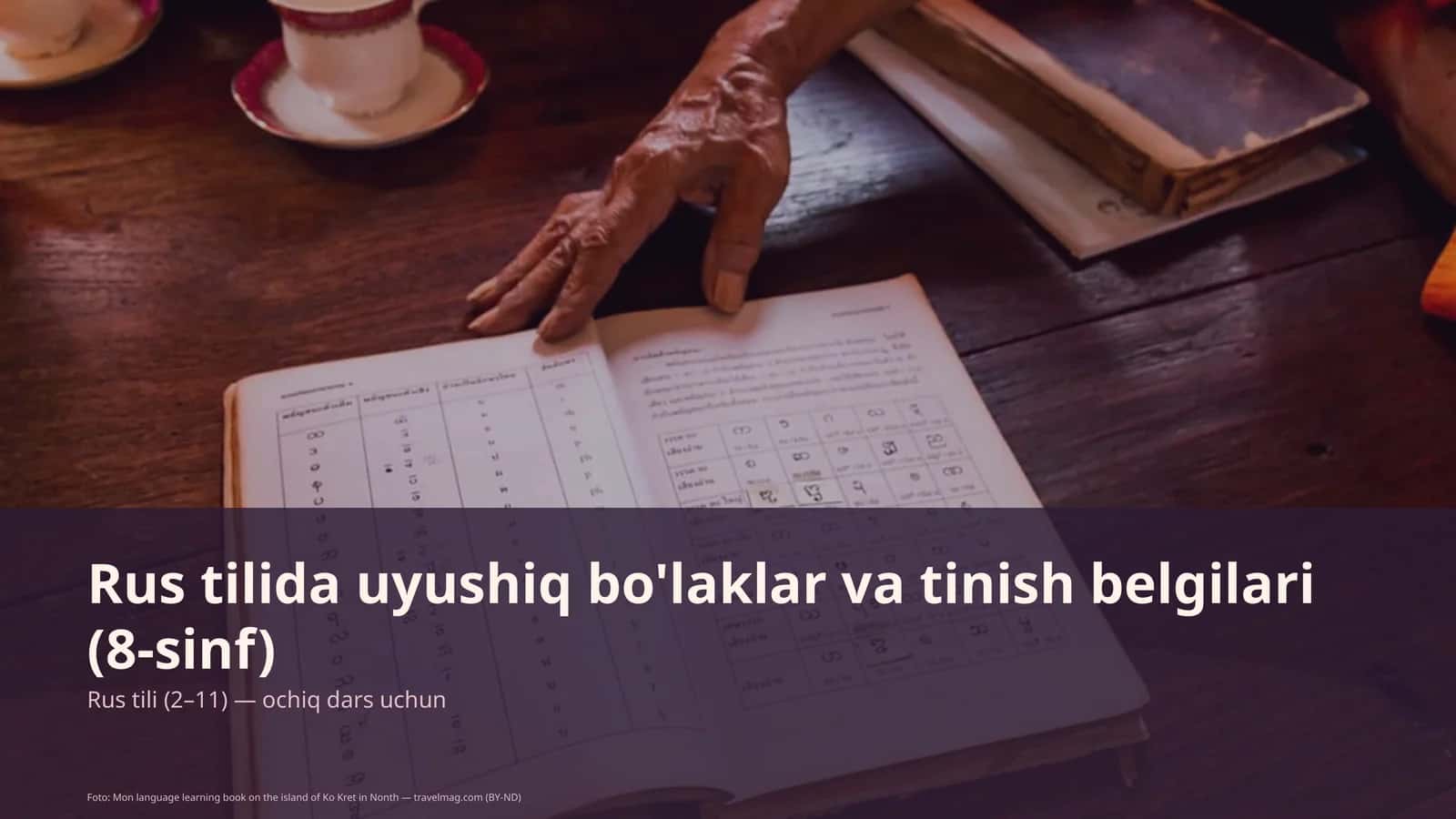 Rus tilida uyushiq bo'laklar va tinish belgilari (8-sinf)
