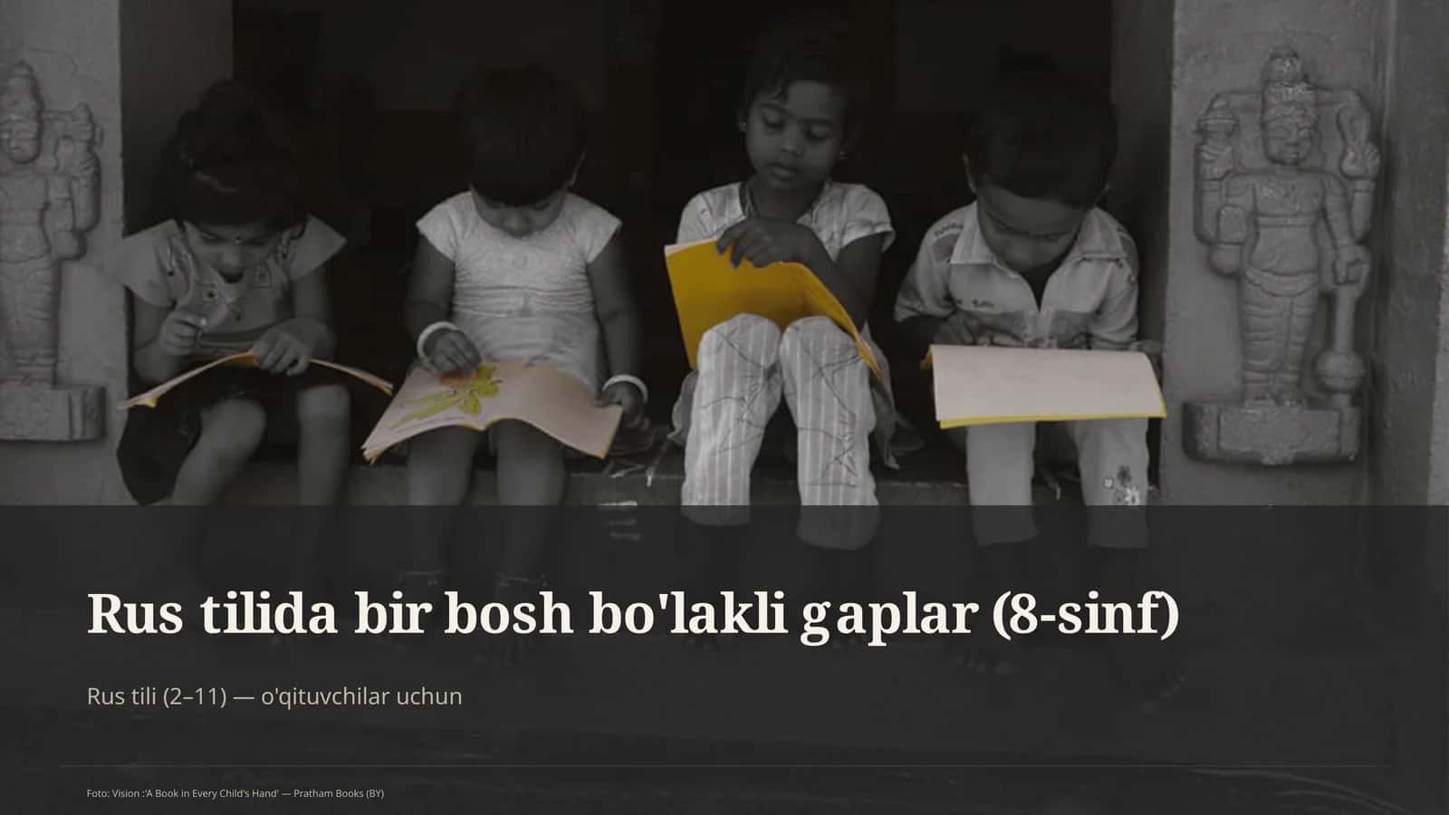 Rus tilida bir bosh bo'lakli gaplar (8-sinf)