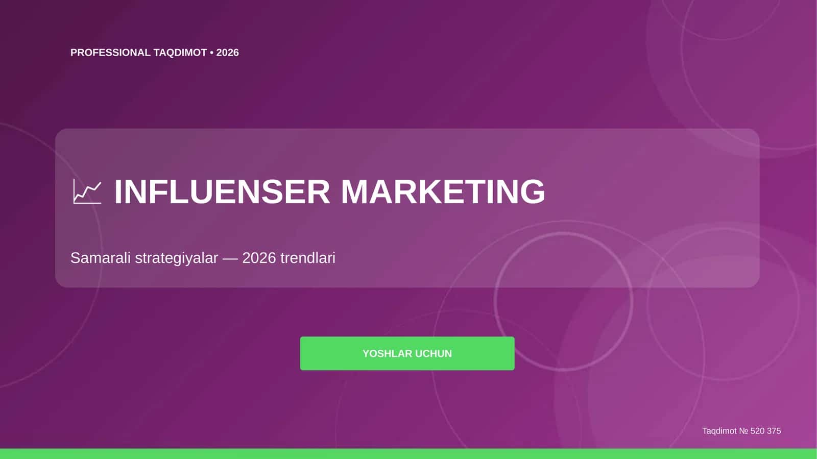 Influenser marketing: samarali strategiyalar (2026 trendlari)