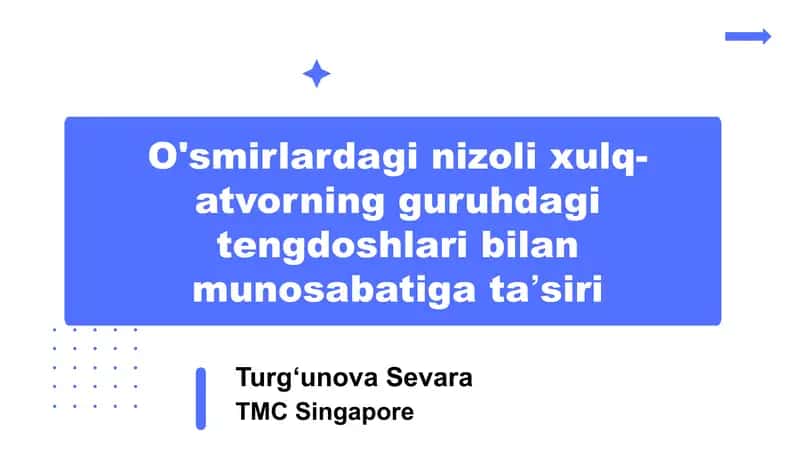 Nizoli xulq-atvorning guruhdagi tengdoshlari bilan munosabatiga taʼsiri
