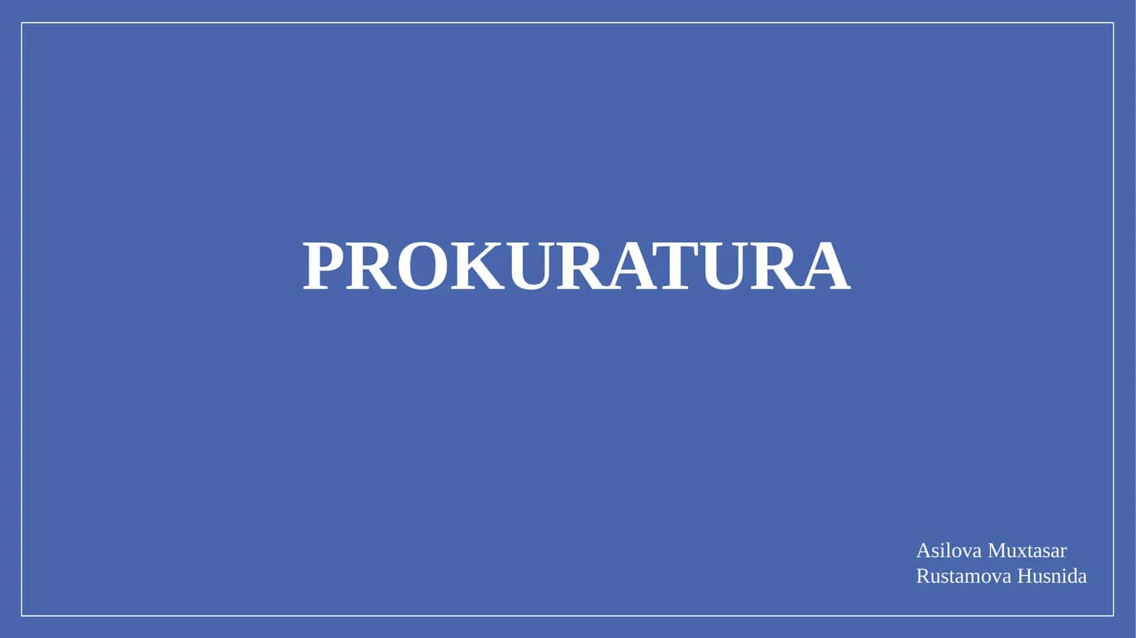PROKURATURA