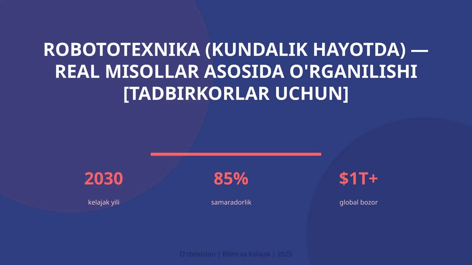 Robototexnika (Kundalik Hayotda) — Real Misollar Asosida O'rganilishi [Tadbirkorlar Uchun]