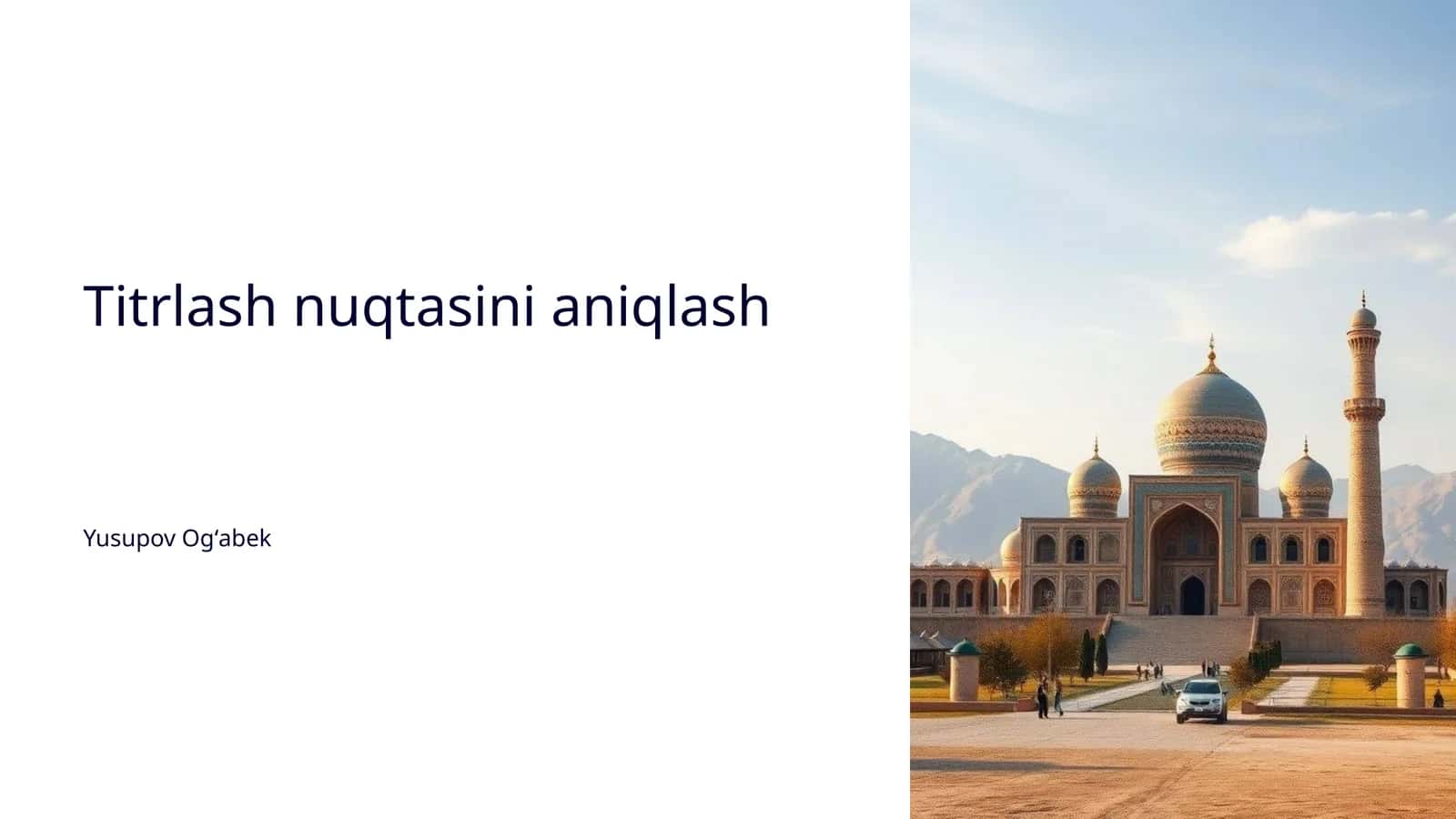 Titrlash nuqtasini aniqlash