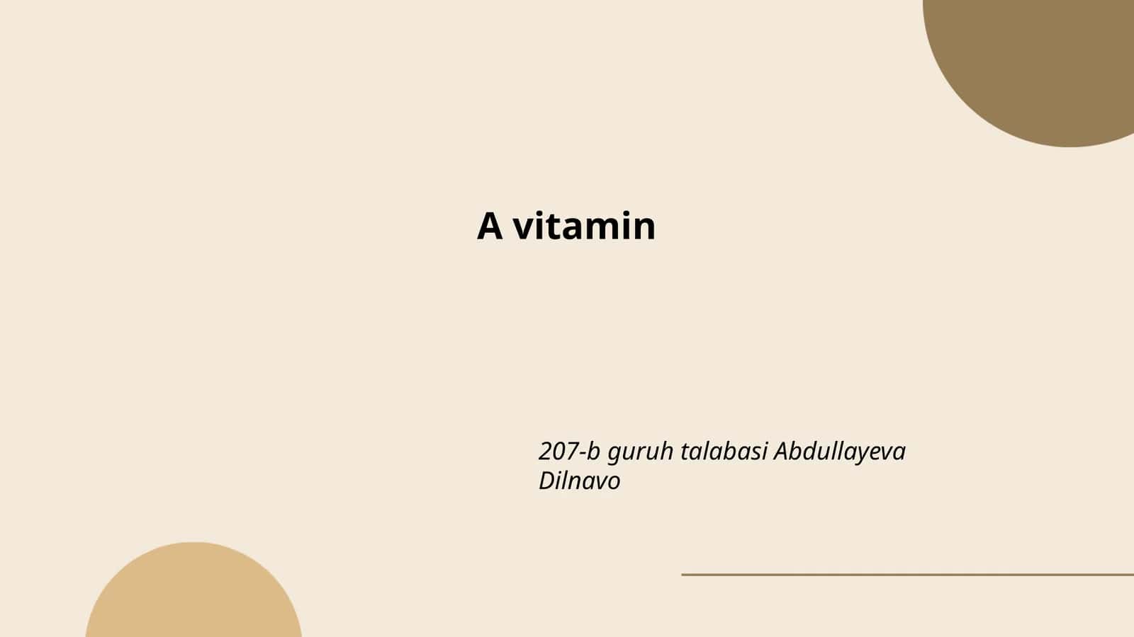 A vitamini