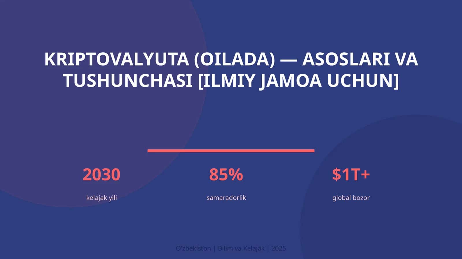 Kriptovalyuta (oilada) — asoslari va tushunchasi [ilmiy jamoa uchun]