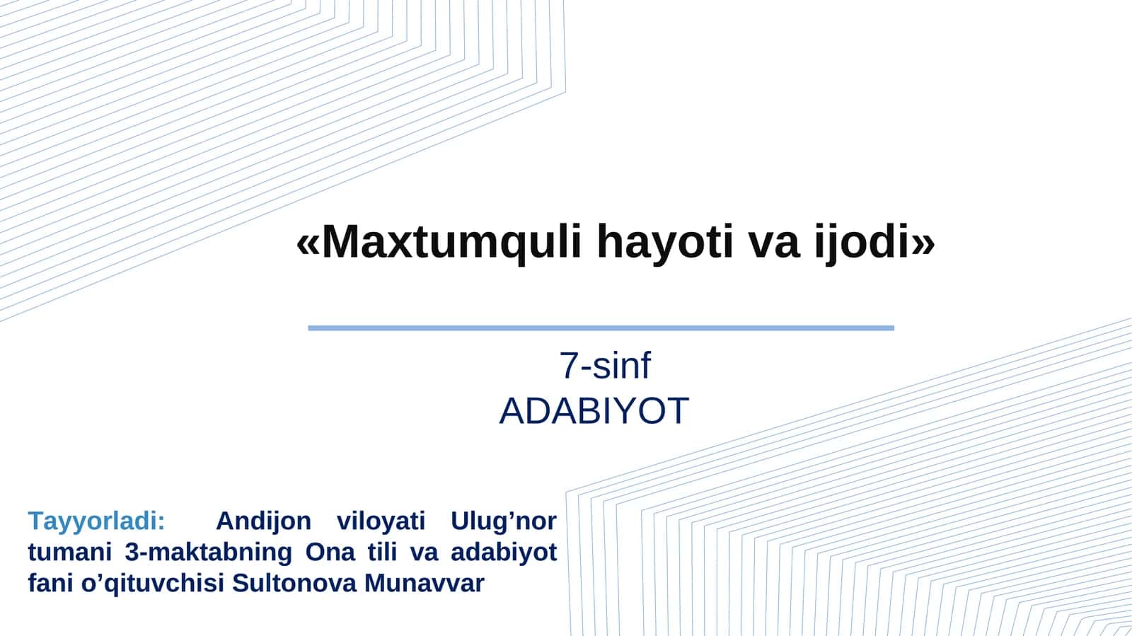 7-sinf ADABIYOT