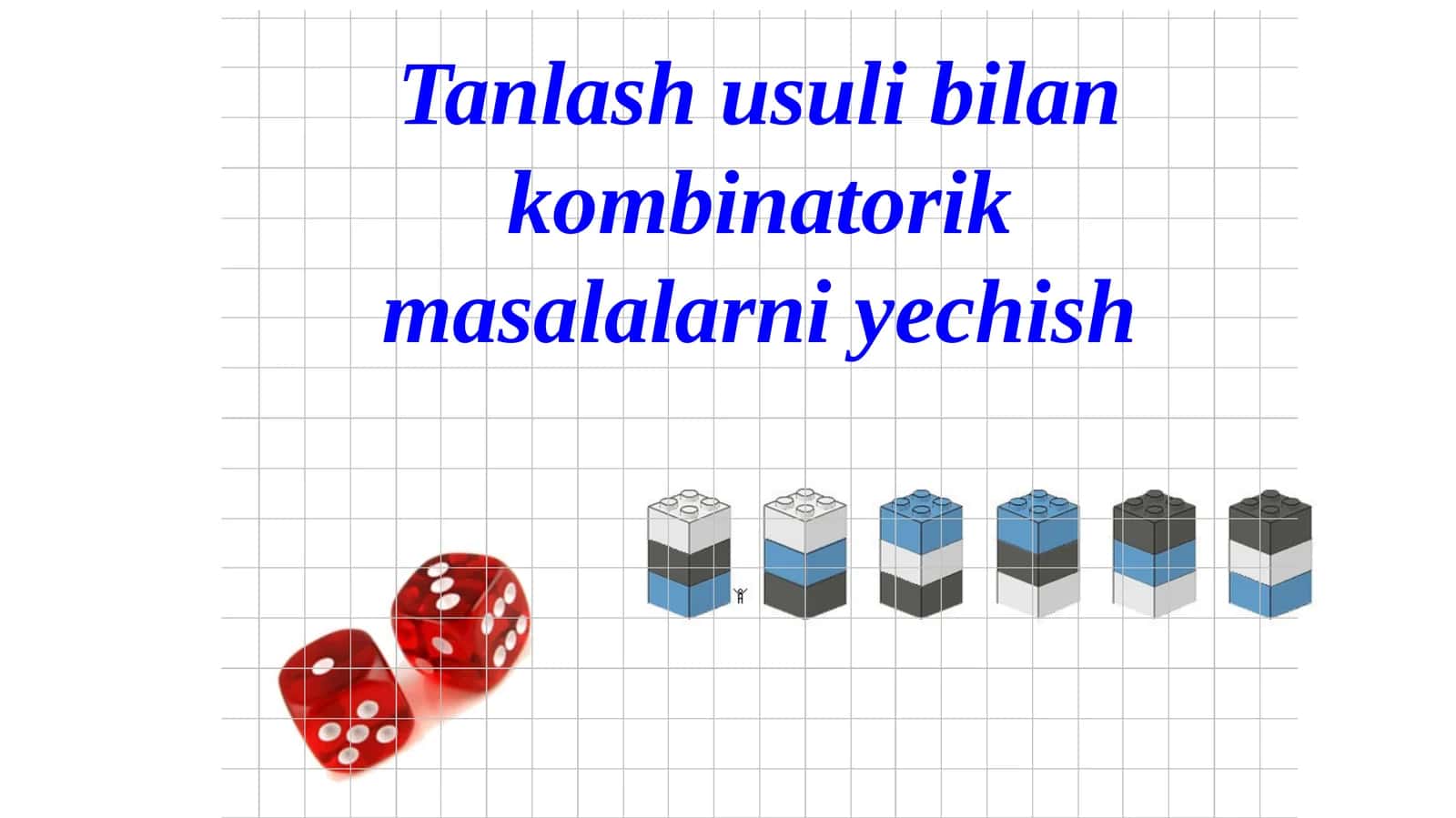 Tanlash usuli bilan kombinatorik masalalarni yechish
