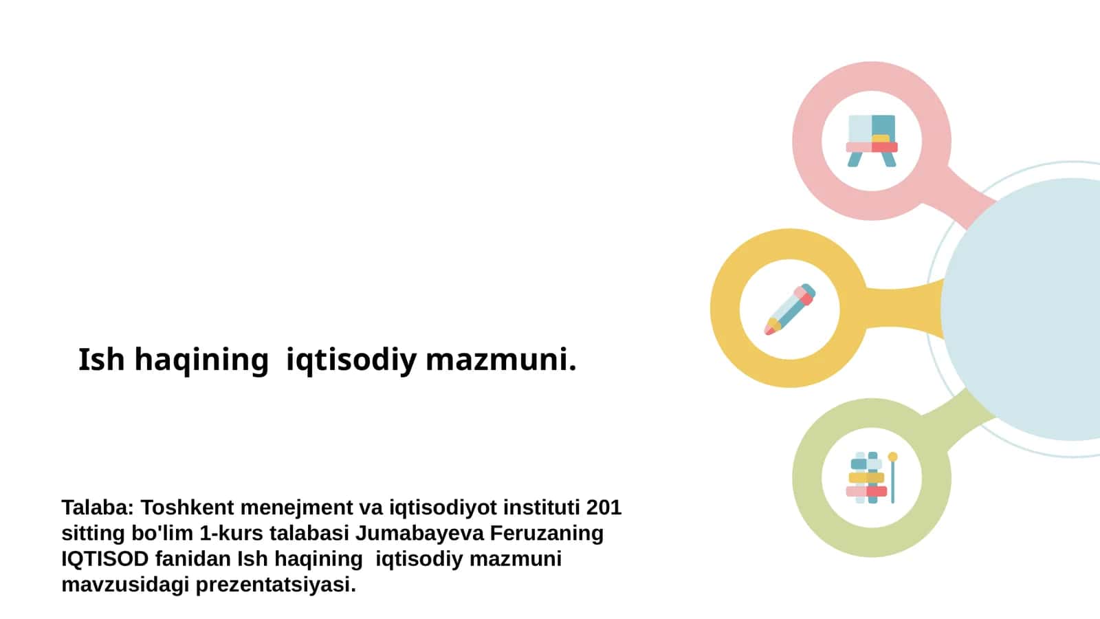 Ish haqining iqtisodiy mazmuni