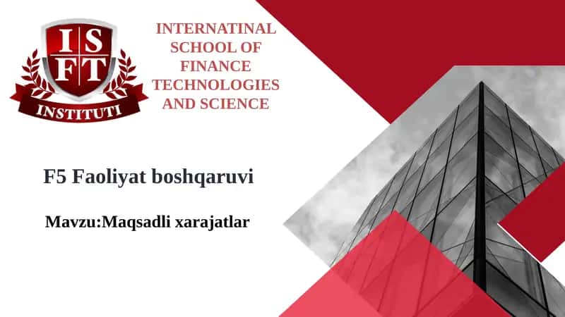 Maqsadli xarajatlar