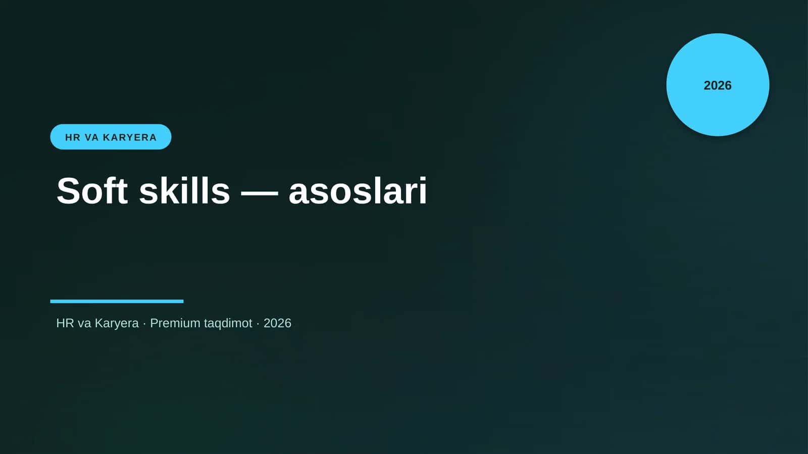 Soft skills — asoslari