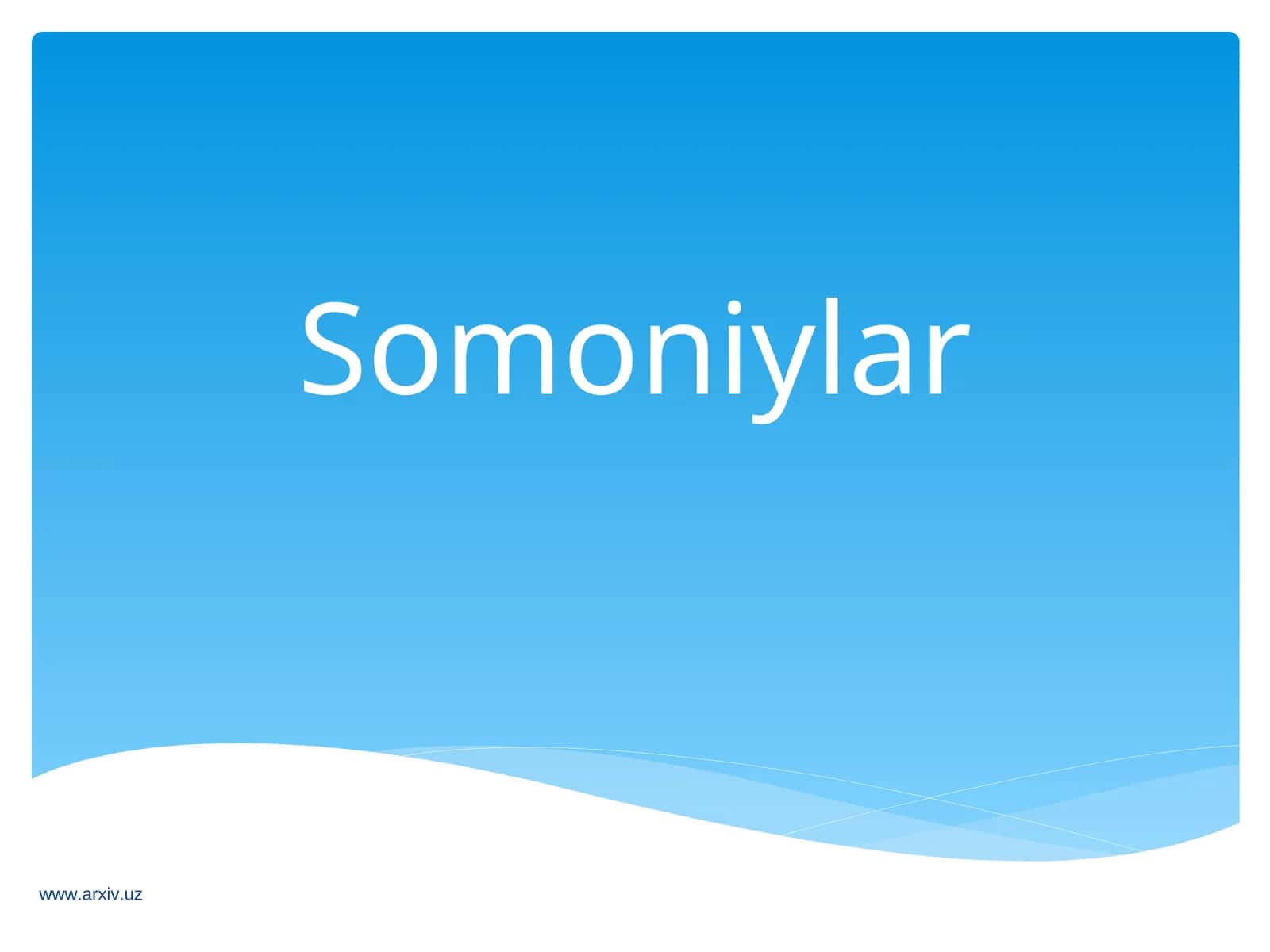 Somoniylar