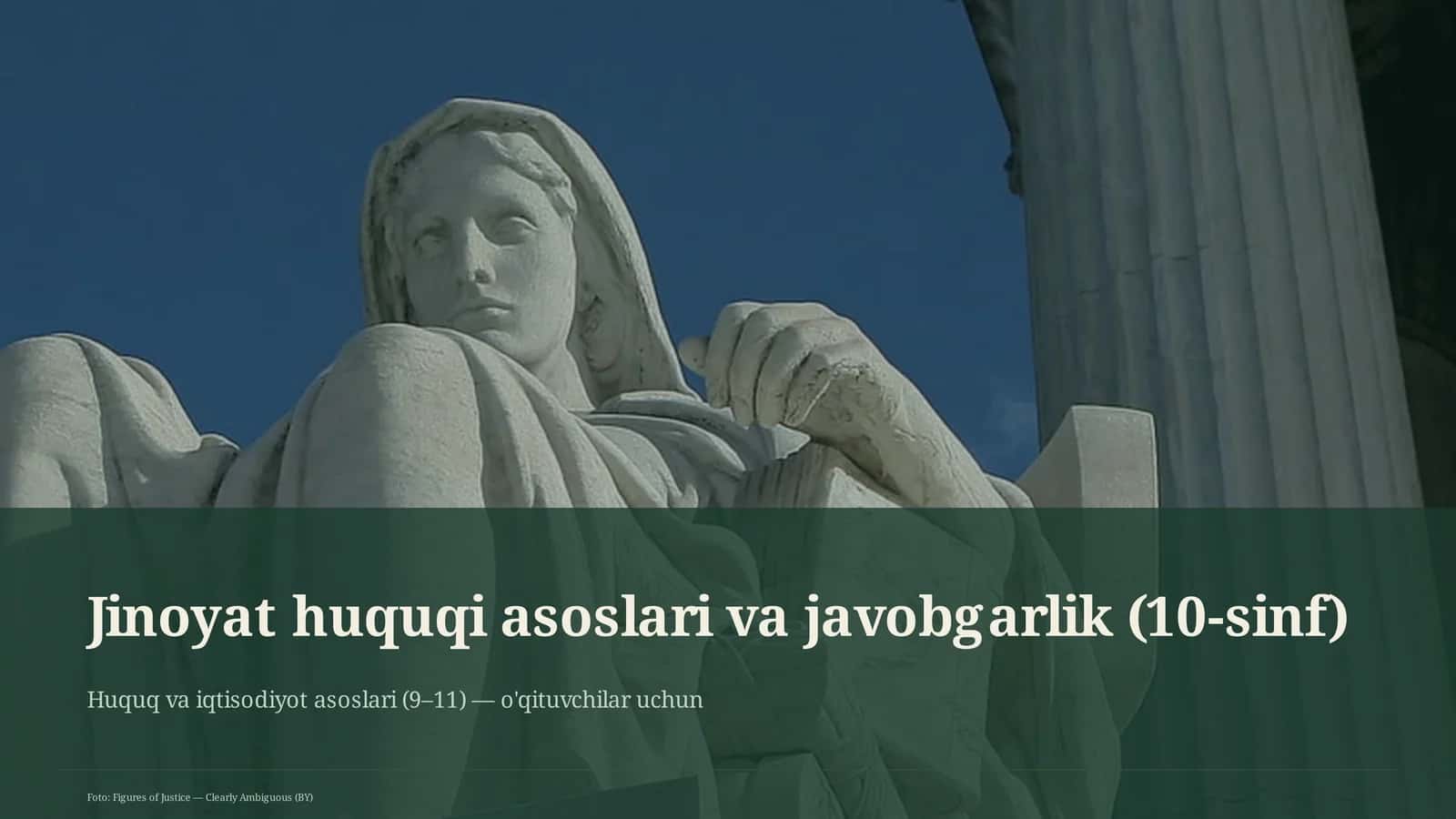 Huquq va iqtisodiyot asoslari (9–11) — o'qituvchilar uchun