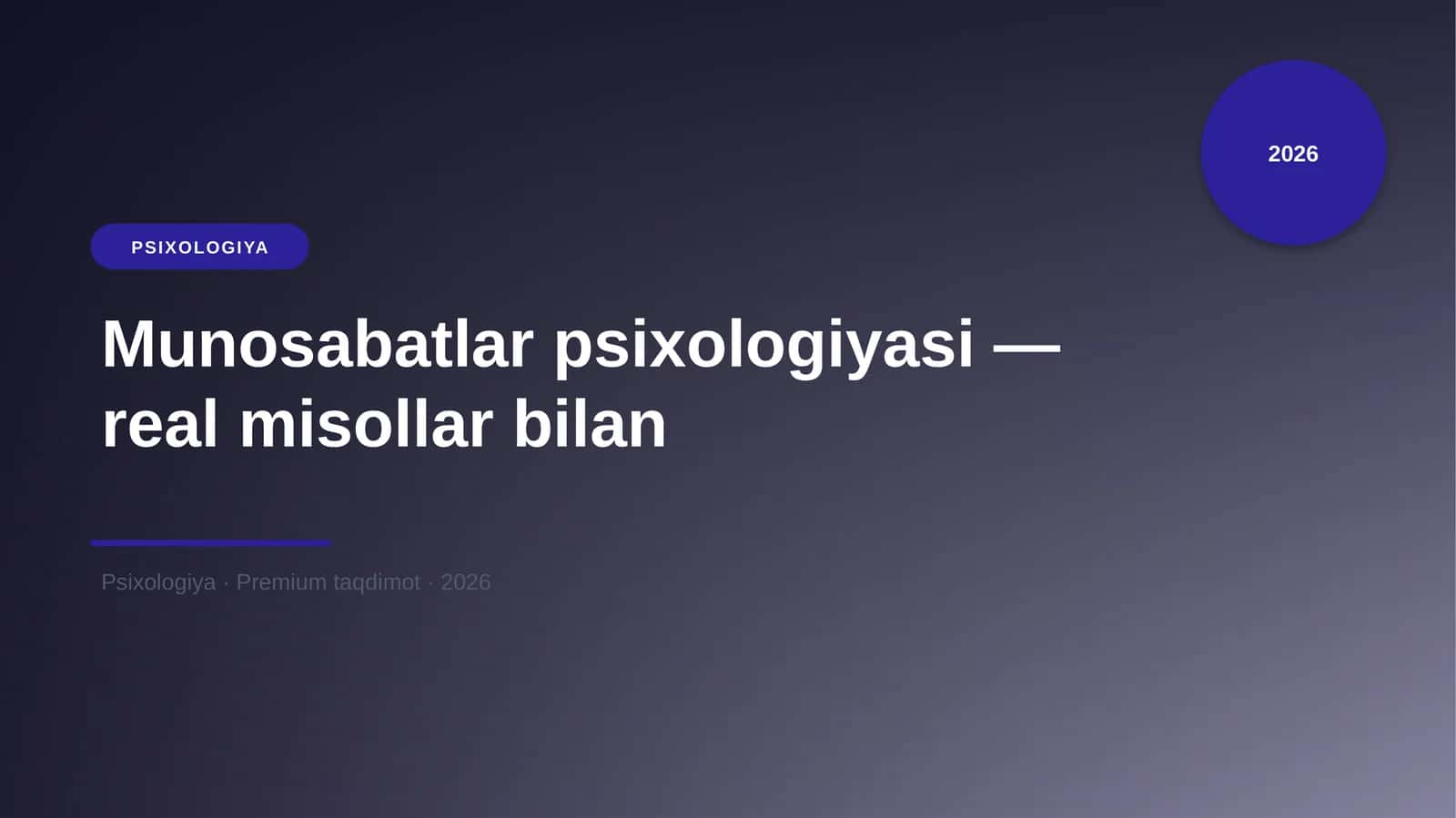 Munosabatlar psixologiyasi — real misollar bilan